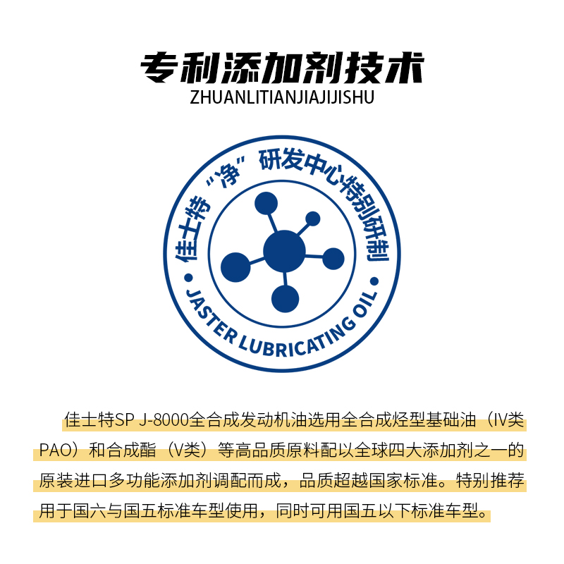 J-8000全合成发动机油 SP 5W/40 1L